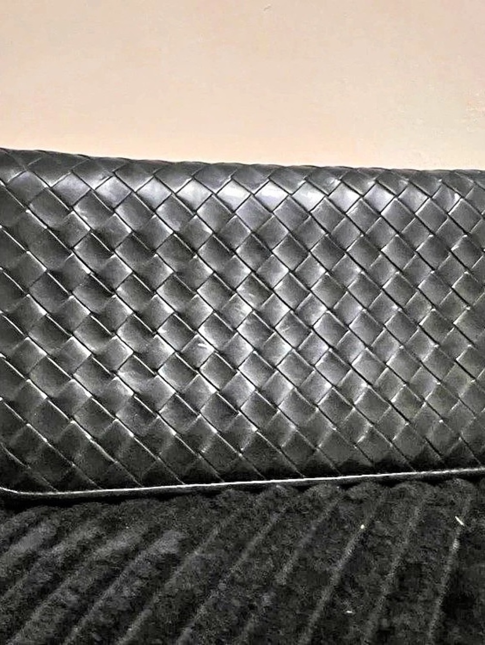 Bottega Veneta Intrecciato Zip-Around Wallet Black